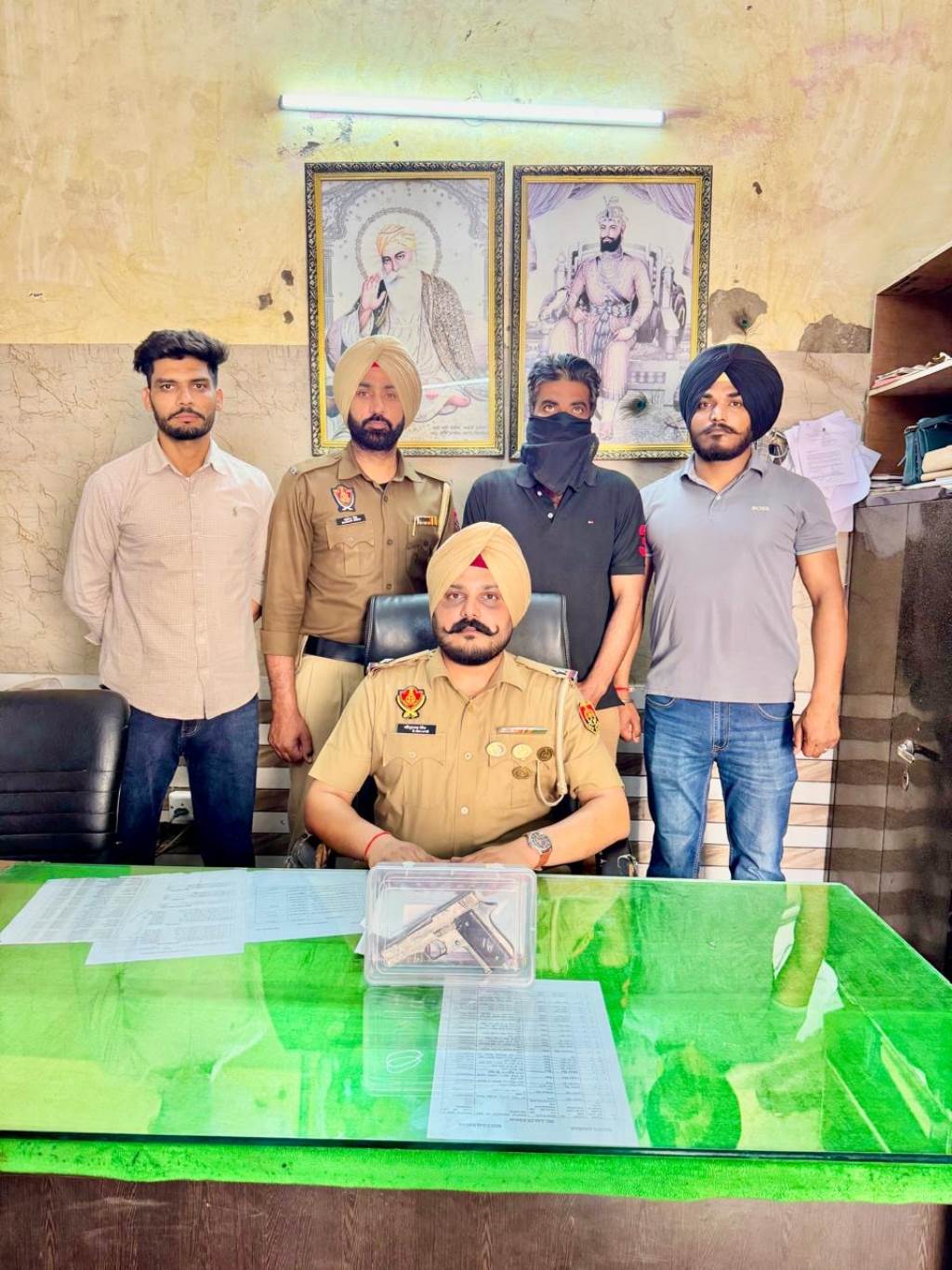 Major action by CIA staff One accused arrested illegal 32 bore pistol and 5 live rounds recovered